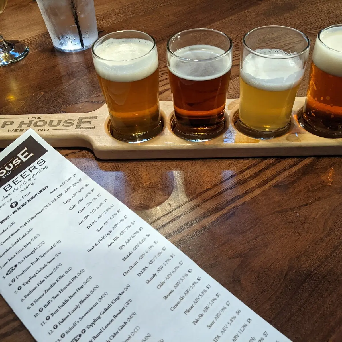 Beer Flight at the Tap House