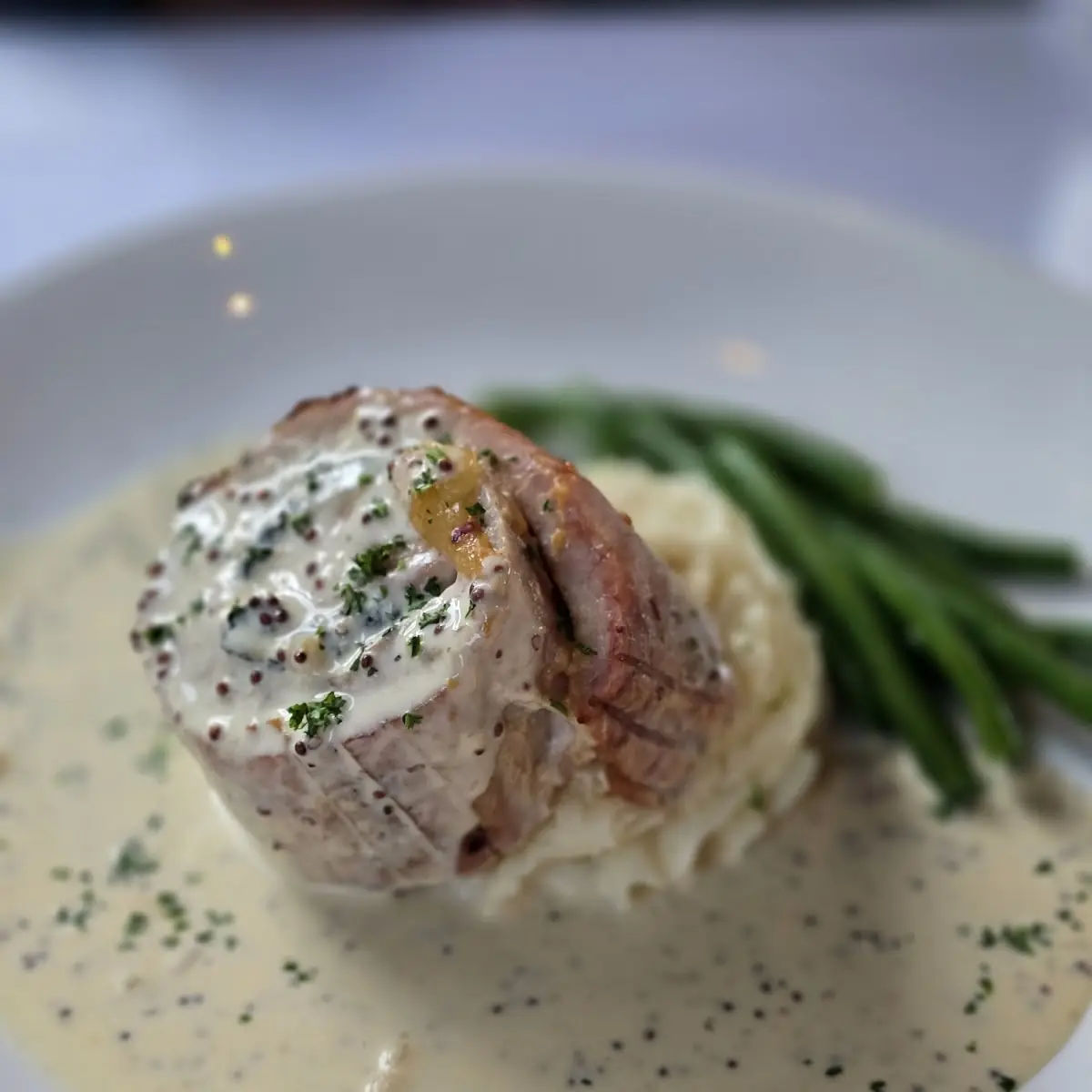 Mashed Potatoes and Green Beans