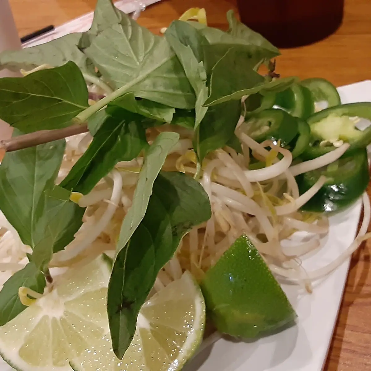 Additional Veggies Bean Sprouts Mint Jalapeno Lime