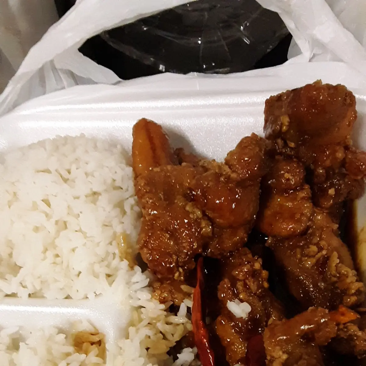Orange Chicken with Steamed Rice