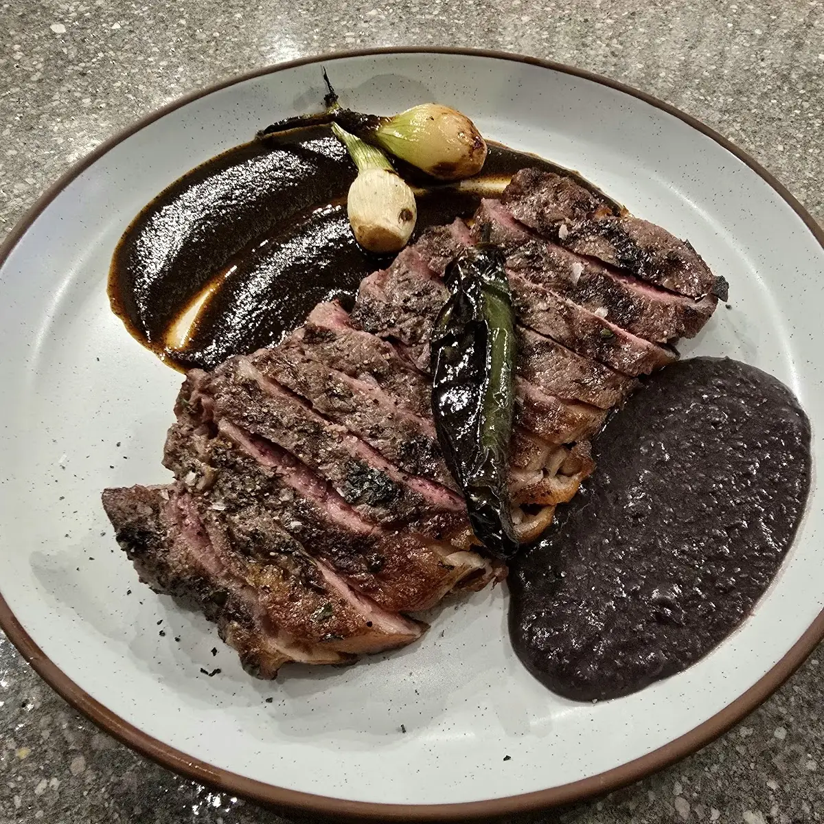 Carne Asada with Mole Sauce