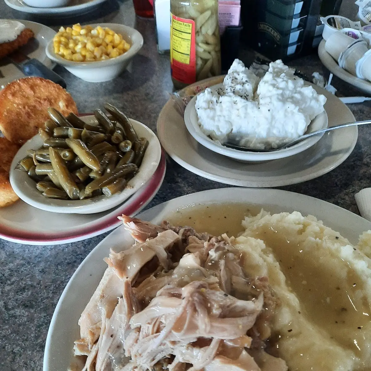 Chicken Dressing Mashed Potatoes and Gravy