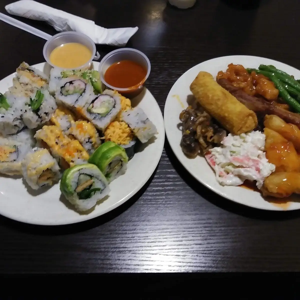 Sushi and Buffet Plate