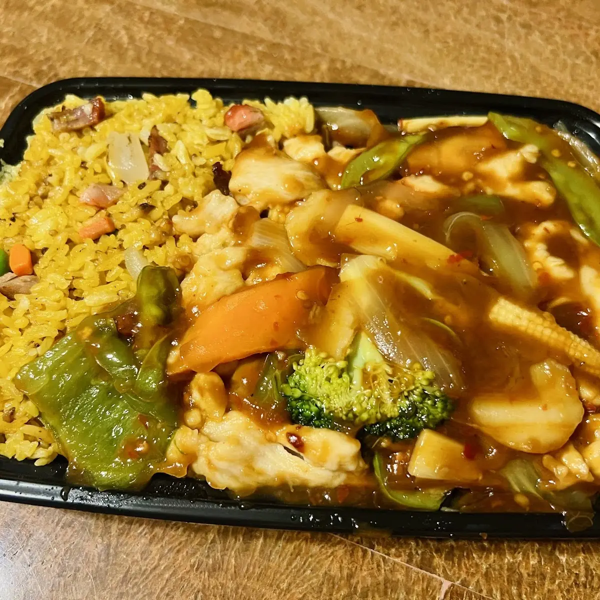 Jumbo Shrimp Chicken Scallop with Mixed Vegetables