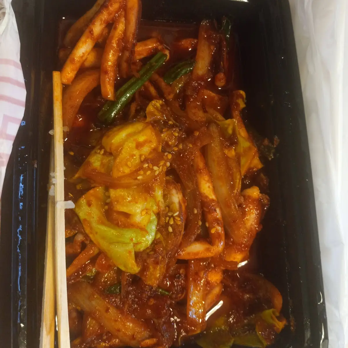 Spicy Stir Fried Squid w Rice