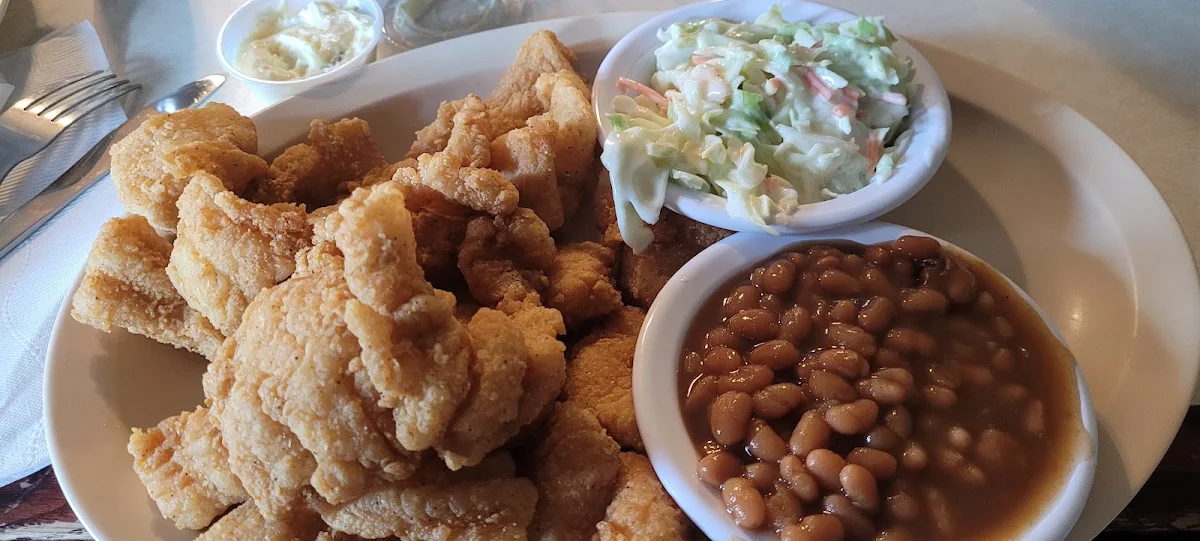 Catfish Dinner Baked Beans &Coleslaw