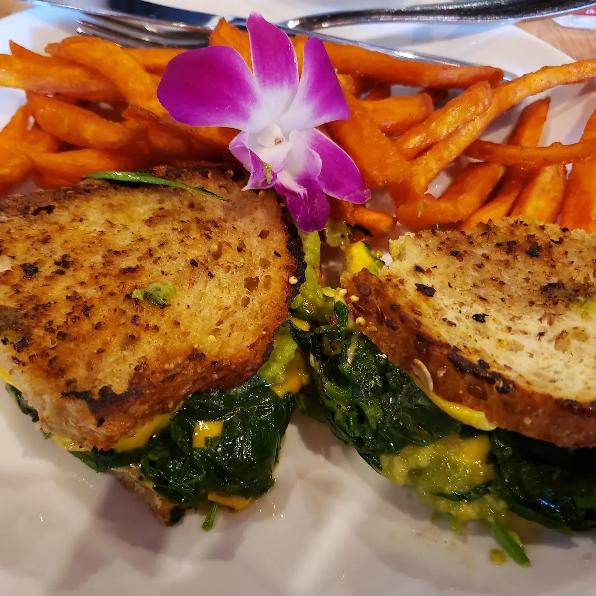Grilled Cheese with Avocado and Spinach
