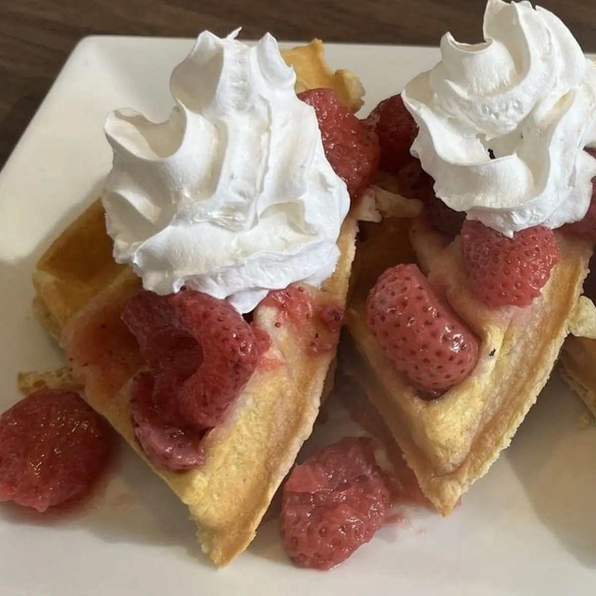 Strawberry and Cream Waffle