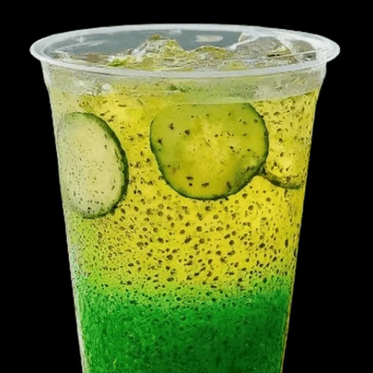 Cucumber Lemonade with Chia Seeds
