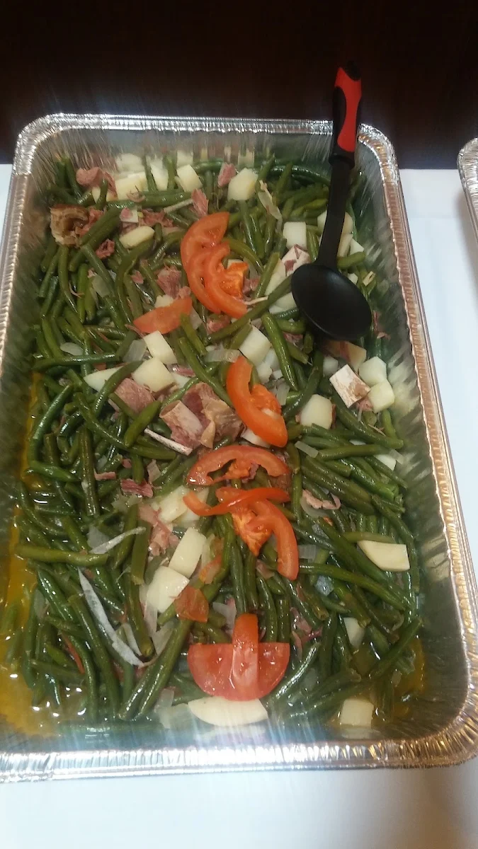 String Beans with White Potatoes and Smoked Turkey for Catering
