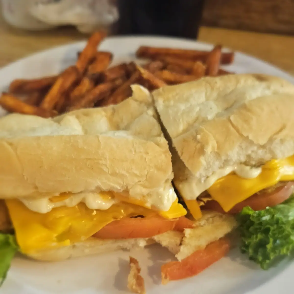 Bob's Big Cod Sandwich with Sweet Potato Fries