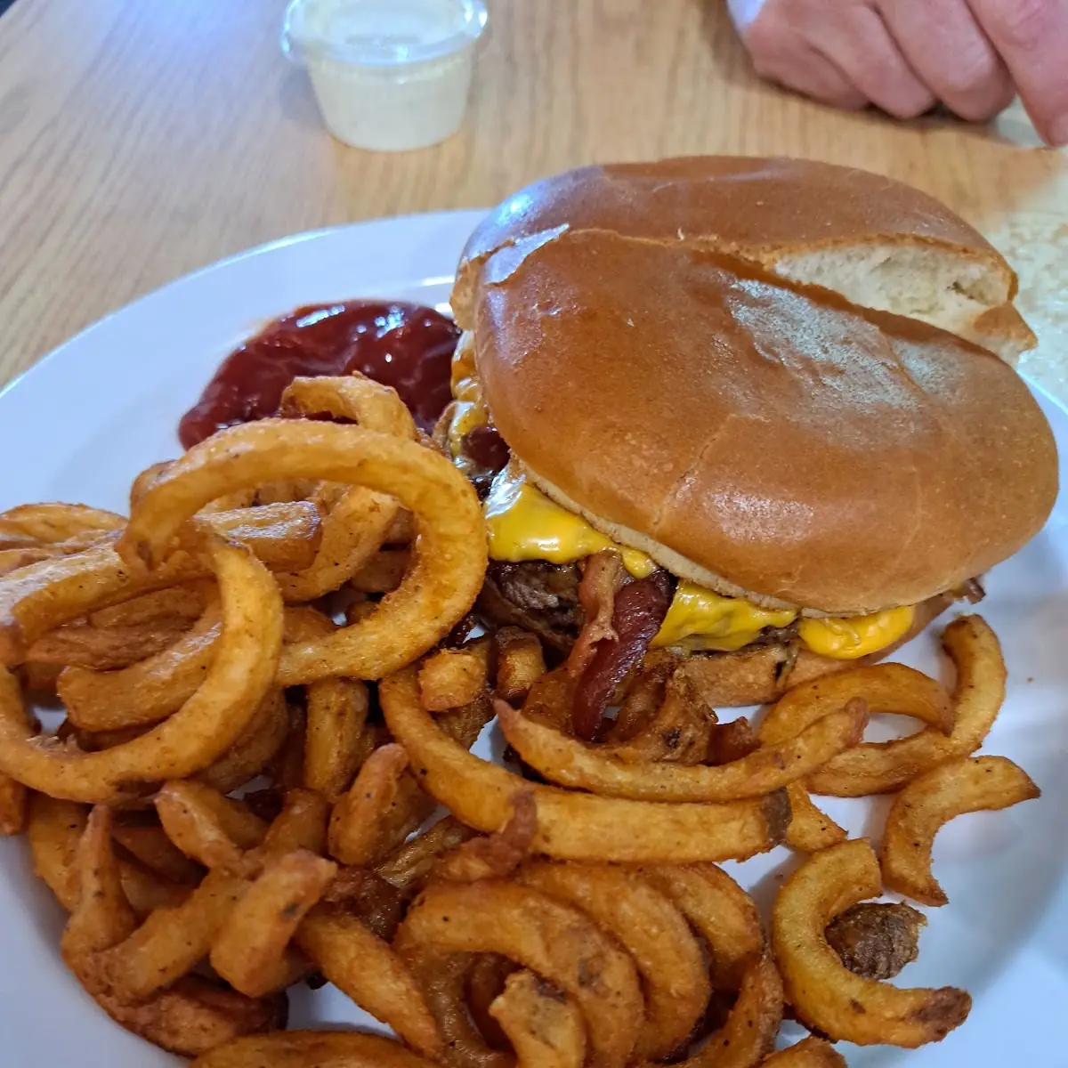 Double Cheeseburger with Curly Fries