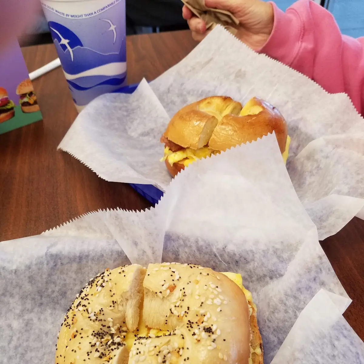 Egg and Cheese Bagel and Cream Cheese