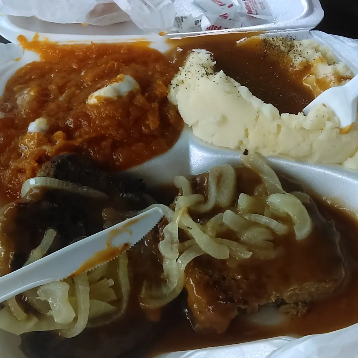 Hamburger Steak Gravy and Onions