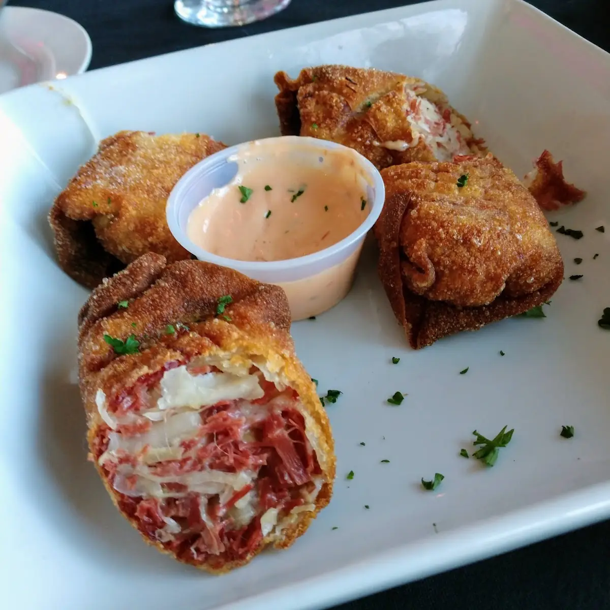 Ruben Eggroll with Thousand Island Dressing