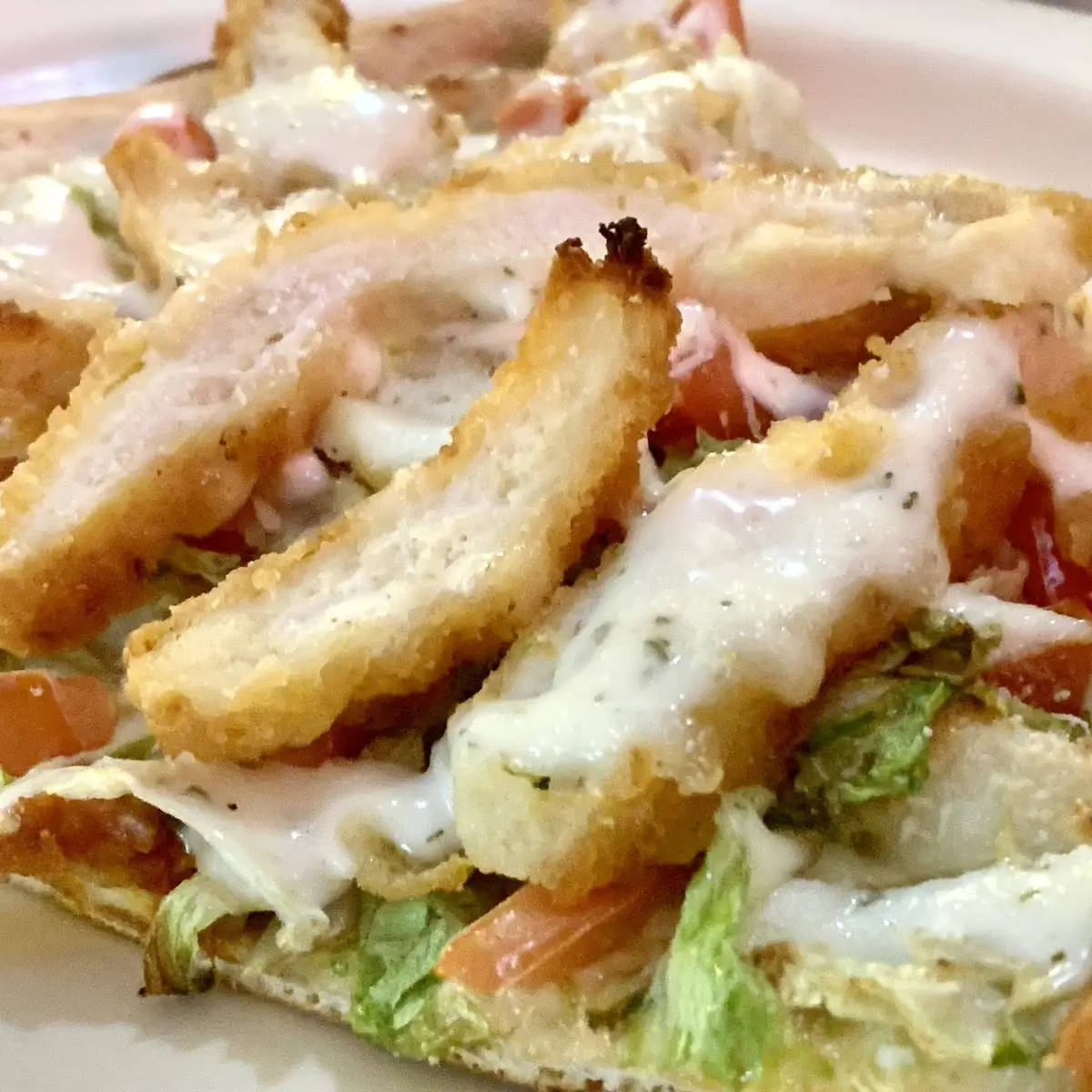 Chicken Caesar Salad Pizza