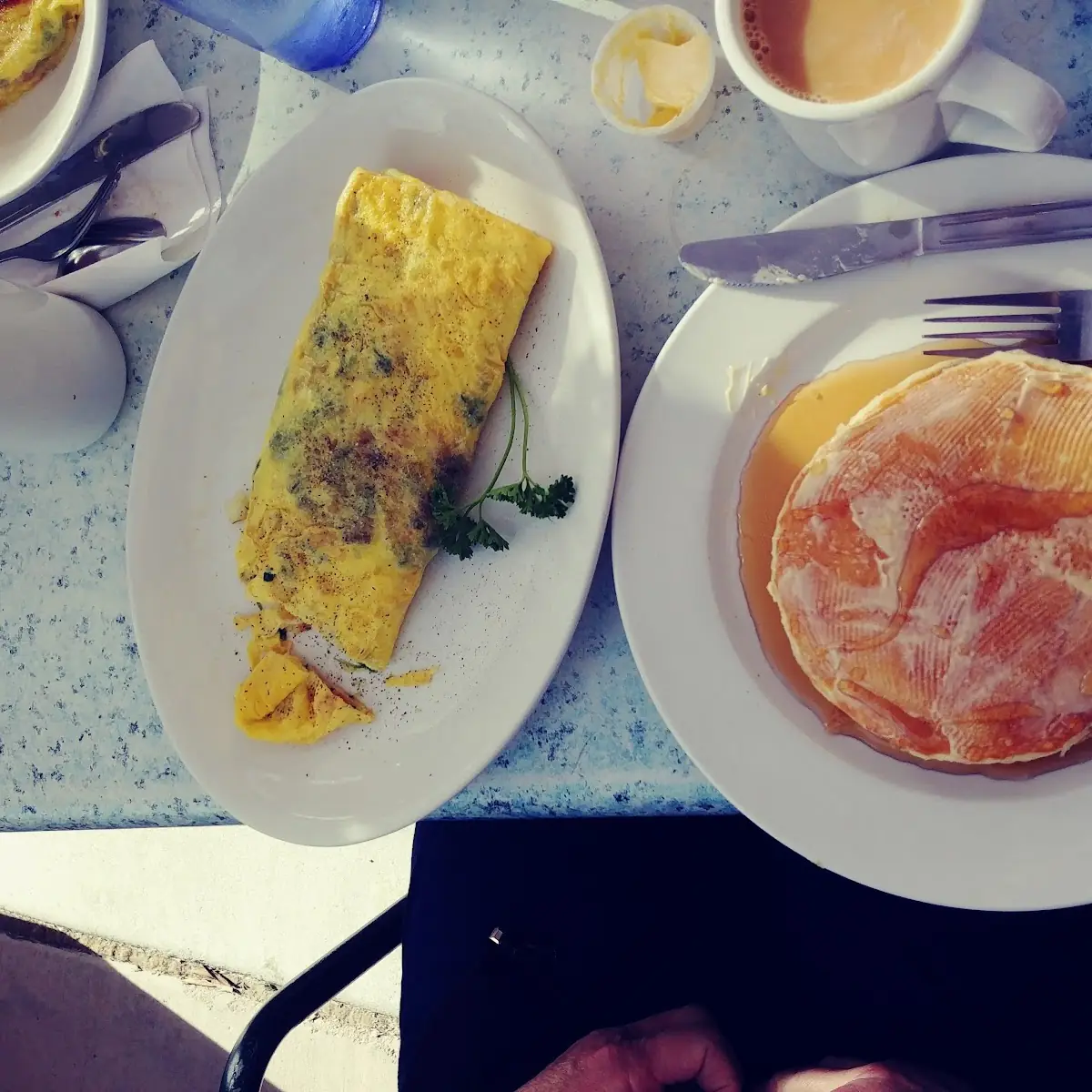 Veggie Omelet & Pancakes
