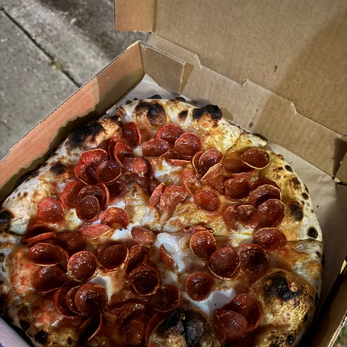Wood Fired Pepperoni Pizza