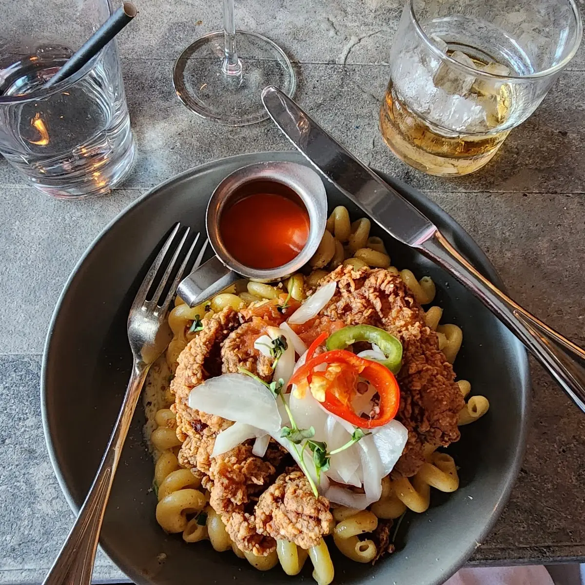 Fried Chicken Pasta