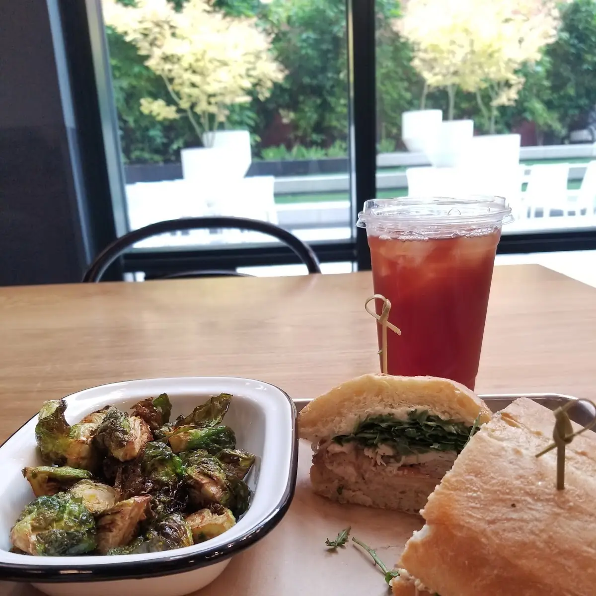 Sonoma Chicken Sandwich & Brussel Sprouts