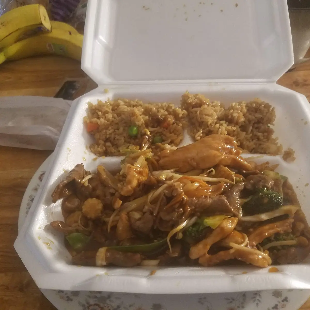 Mixed Vegetables and Fried Rice