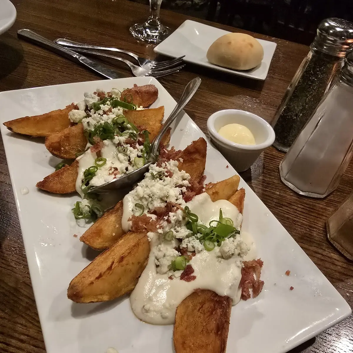 Blue Cheese Potato Wedges