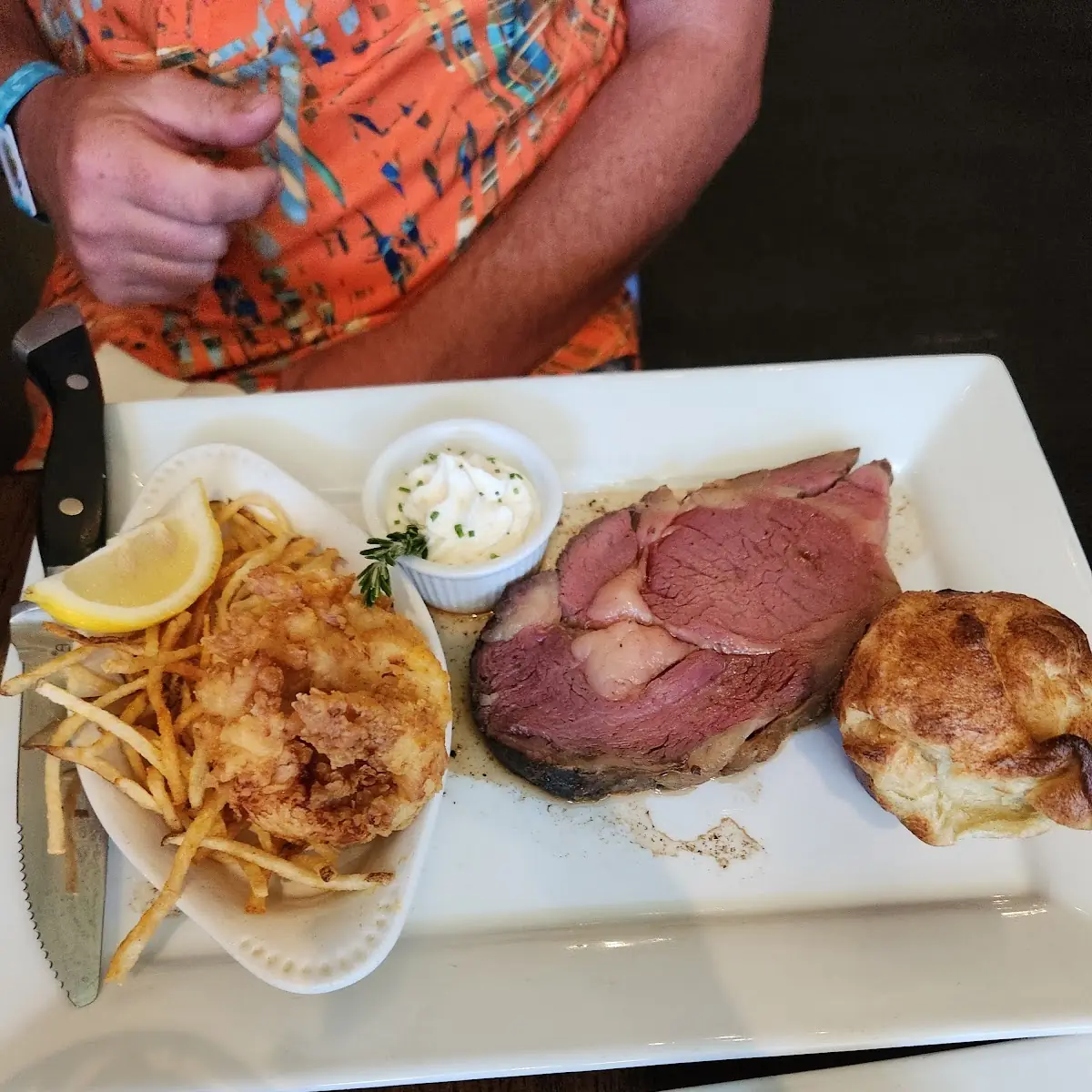 Prime Rib with Baked Potato