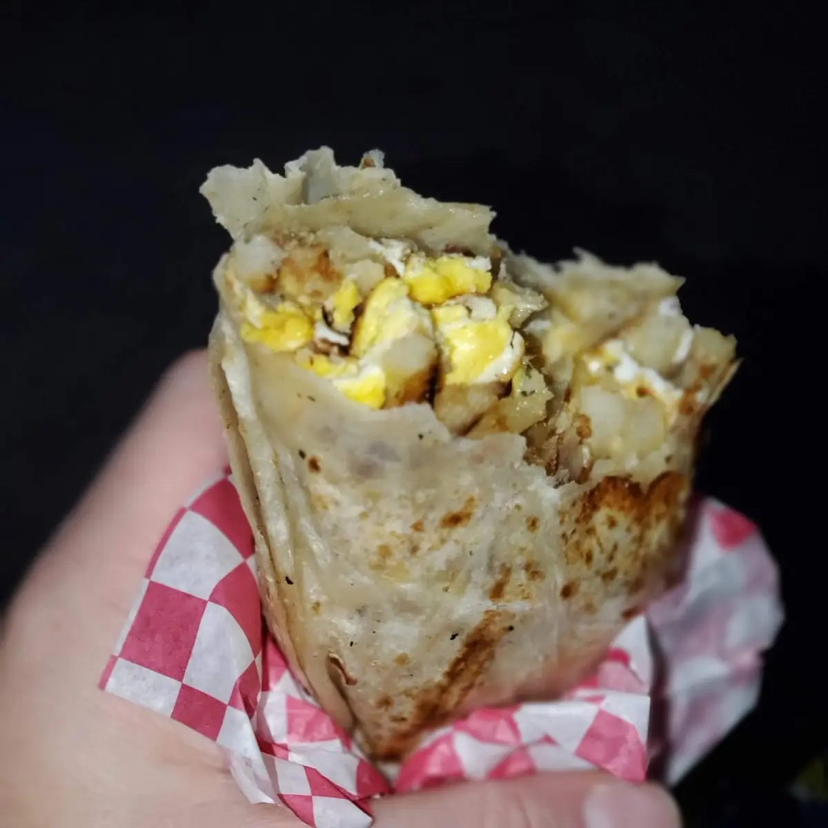 Breakfast Potatoe Egg and Cheese Burrito