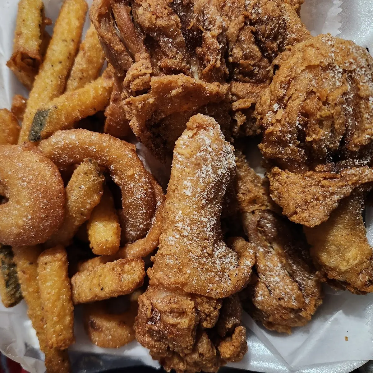 5 Drumsticks Zucchini Onion Rings