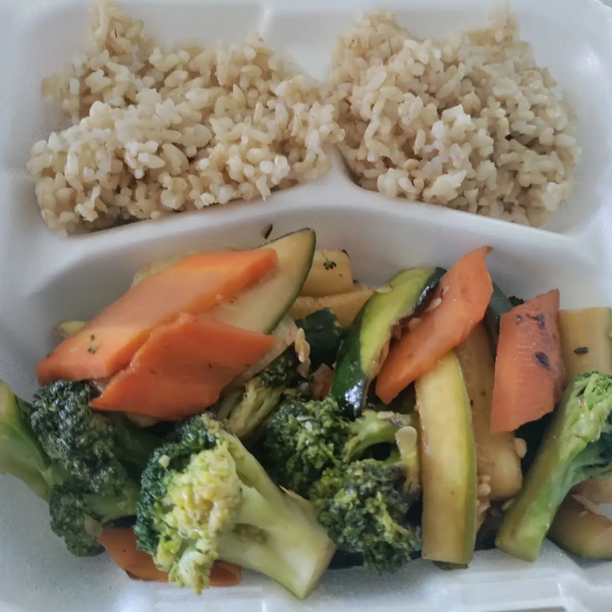 Hibachi Vegetables with Brown Rice