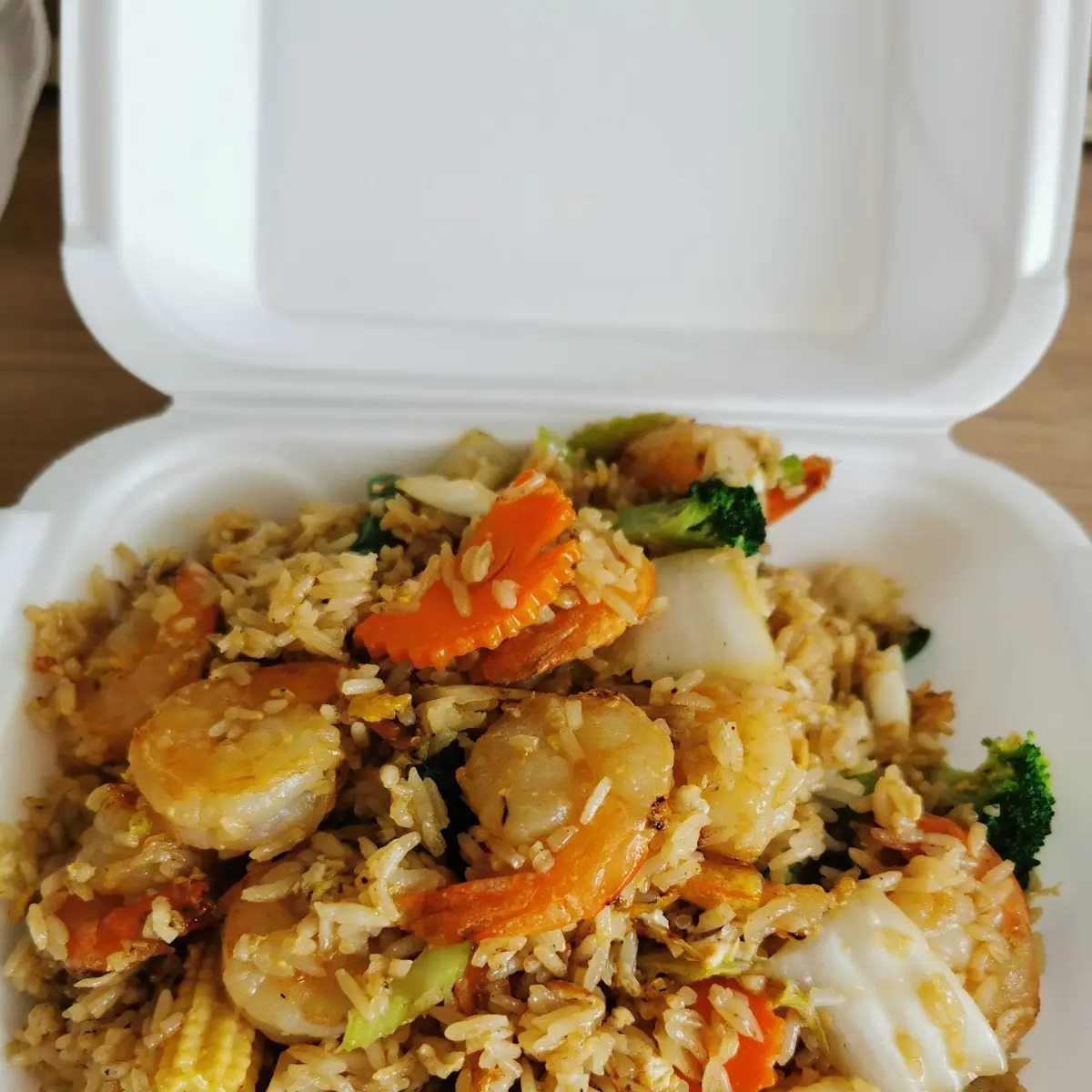 Basil Fried Rice wth Chicken and Squid