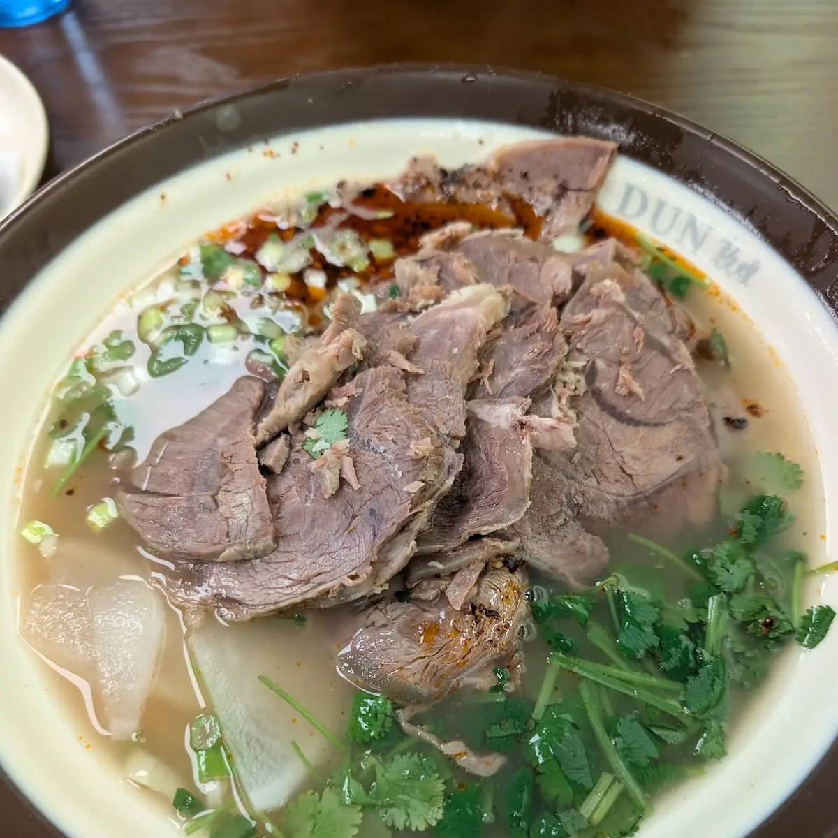 Beef Noodle Soup with Scallions