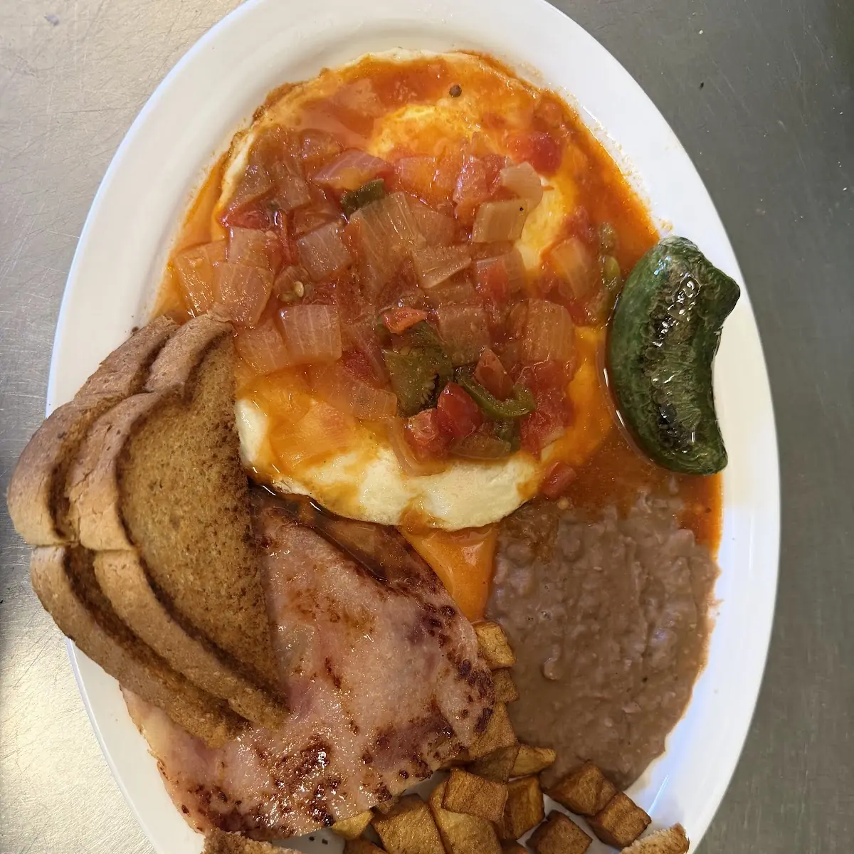 Huevos C Pork Chops