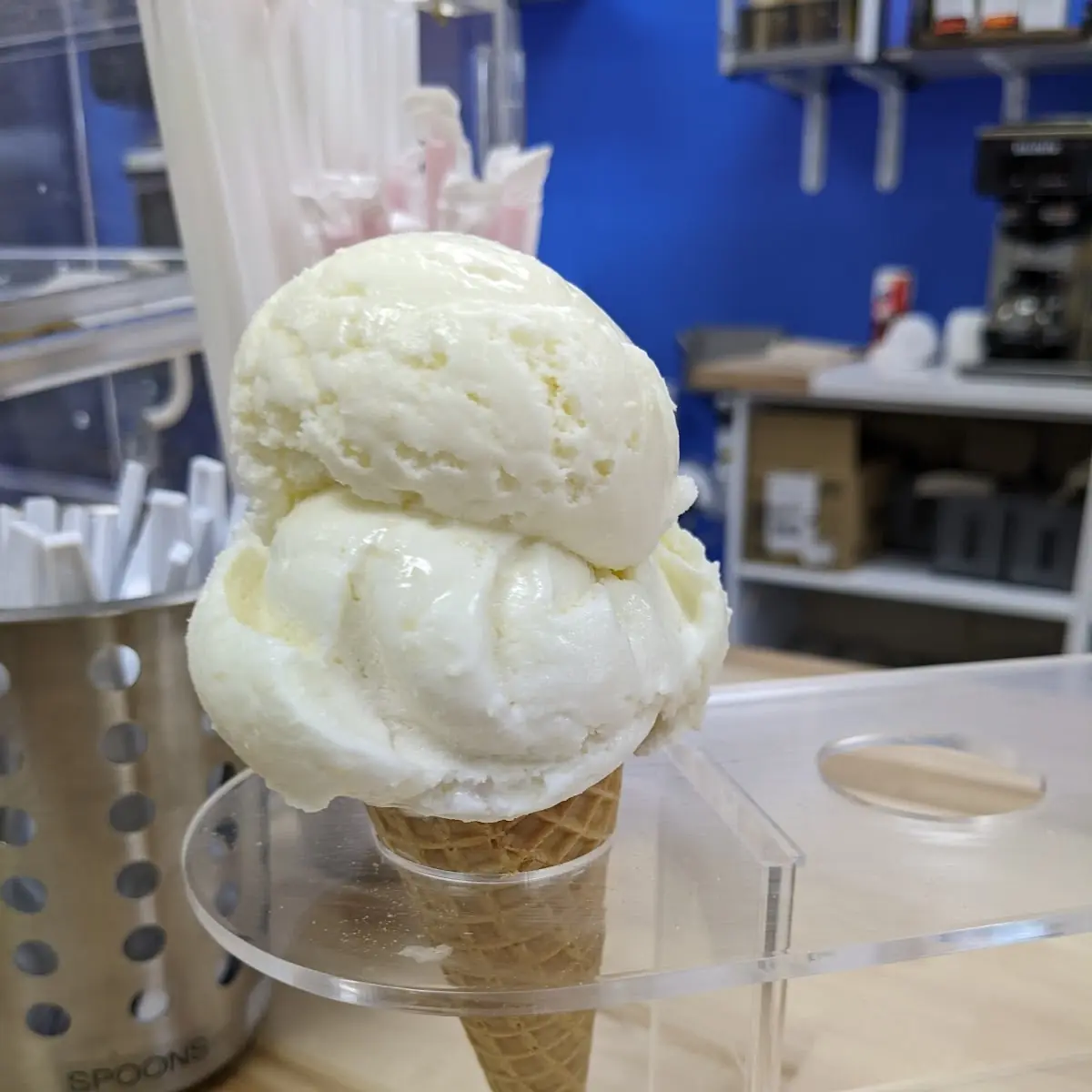 Sugar cone choc dipped