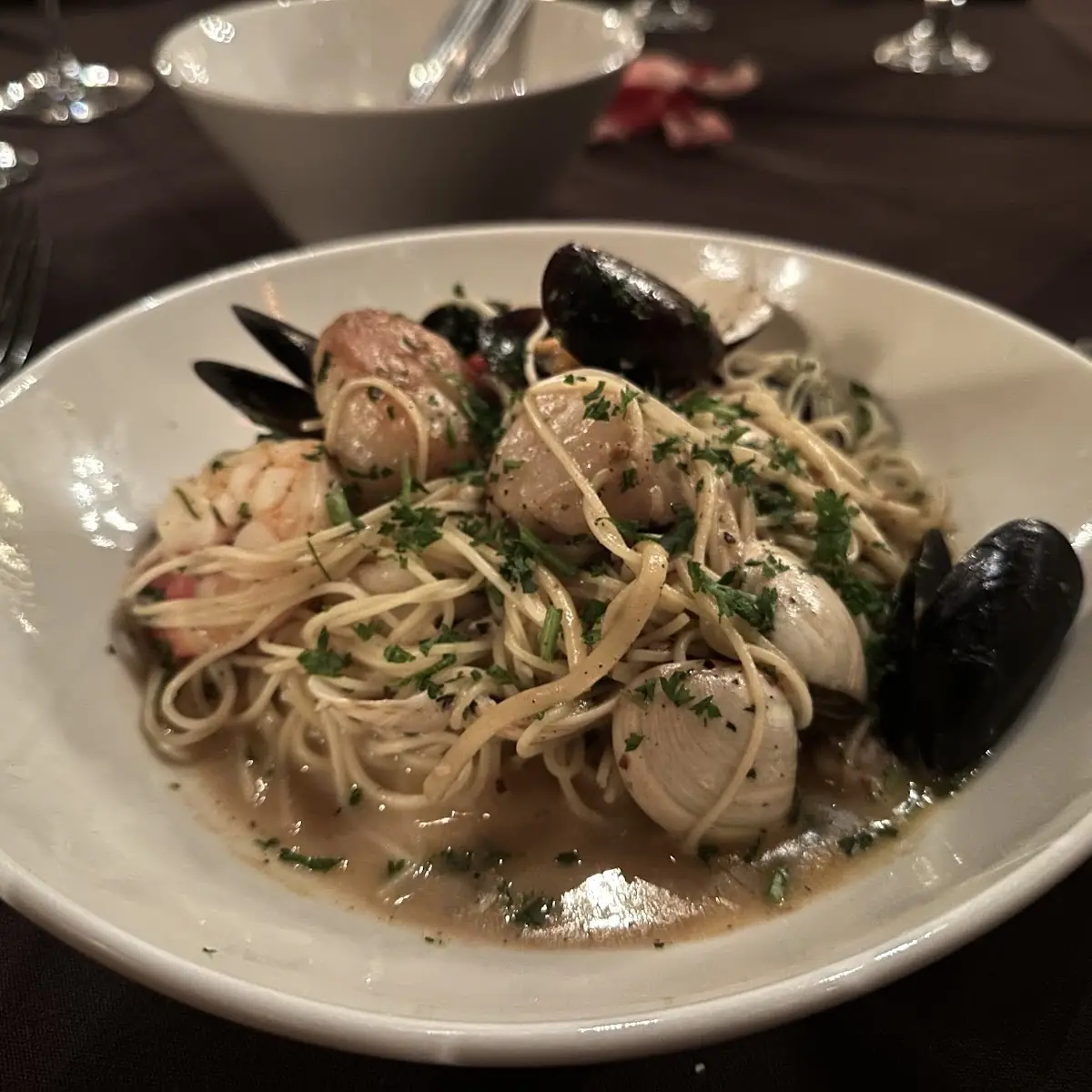 Seafood Linguini with Clam Sauce