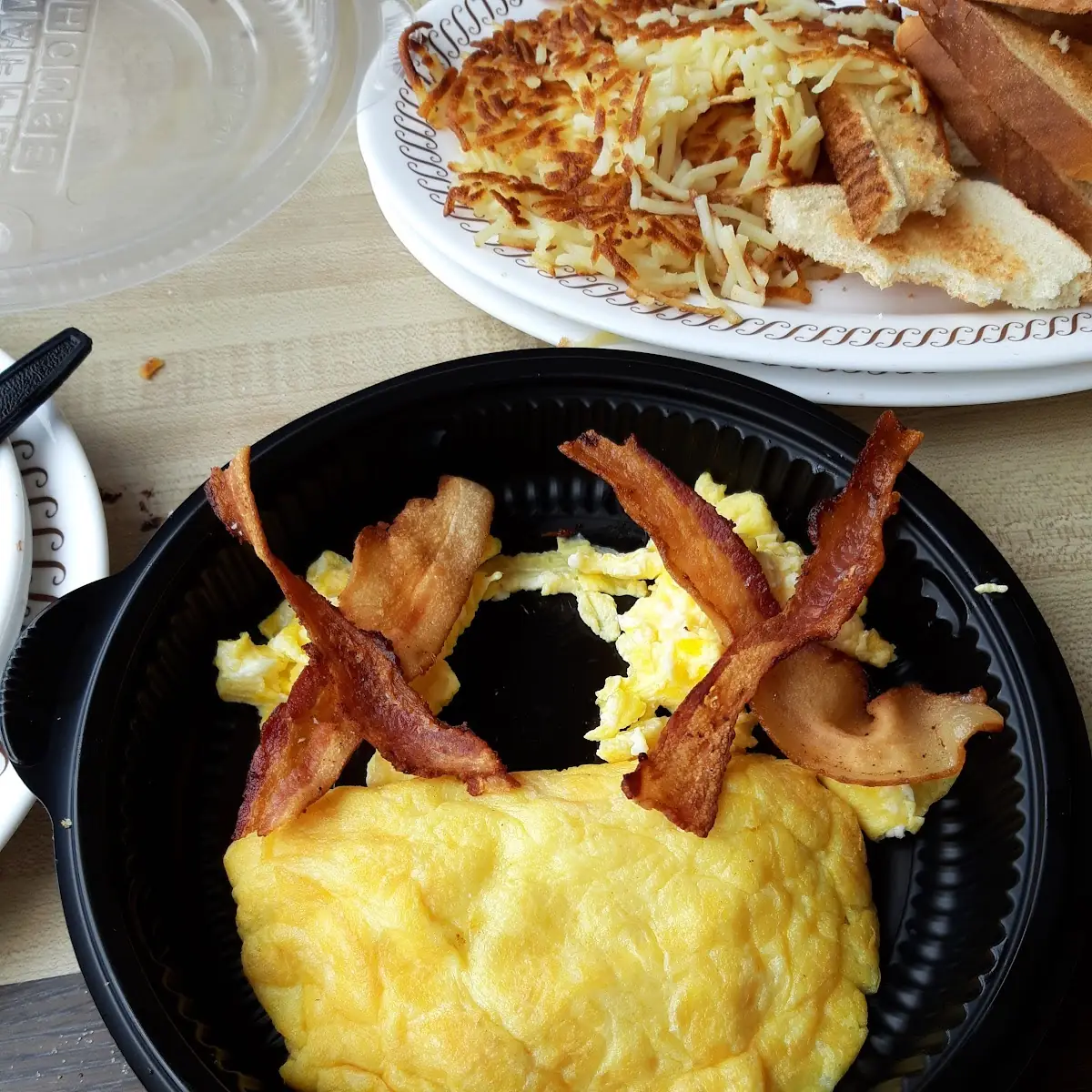 Ham and Cheese Omelette Bacon Strips