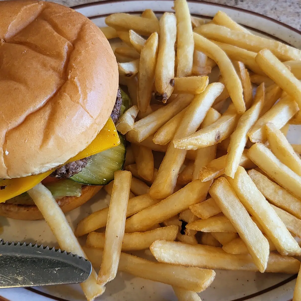 Double Monster Burger with Fries