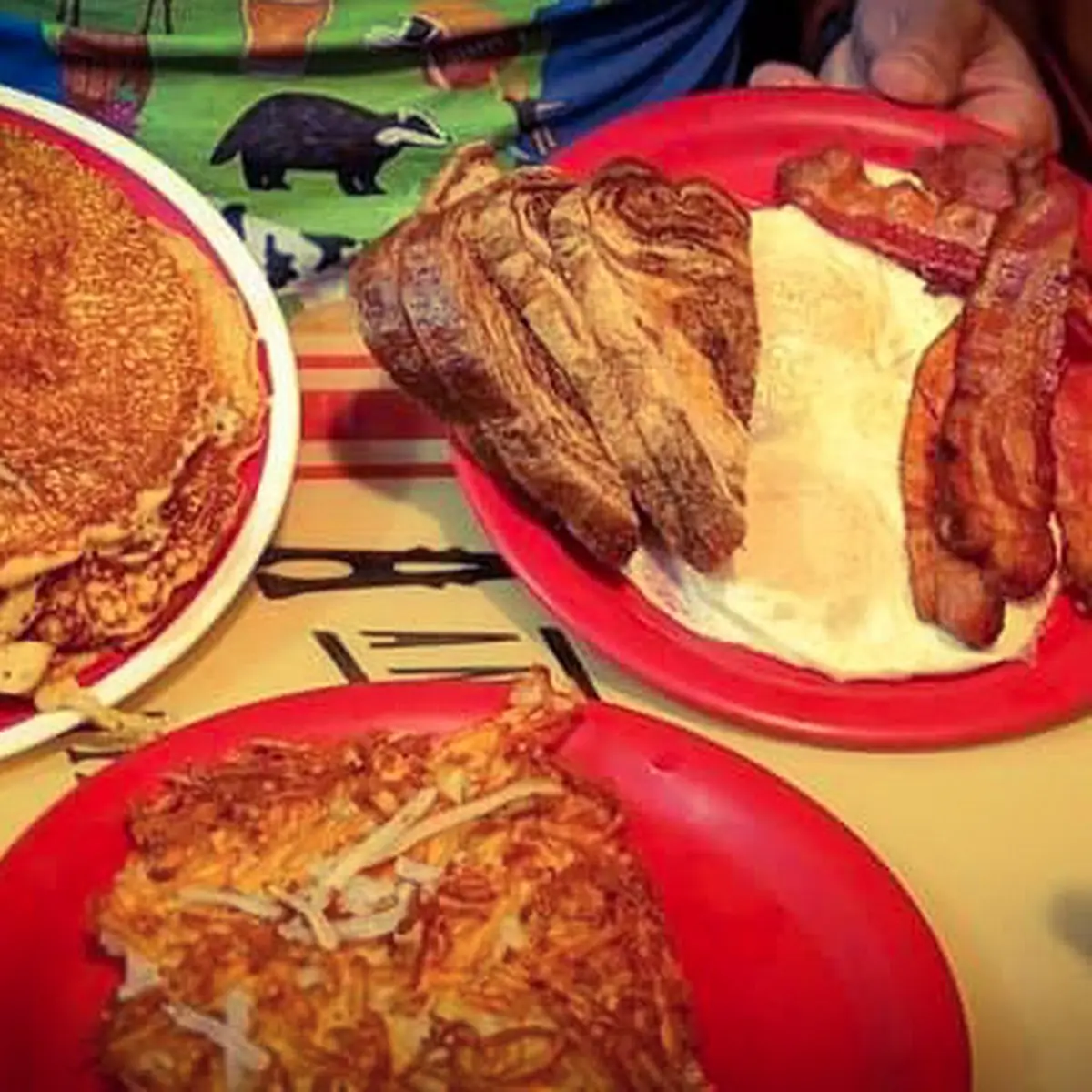 Bacon Toast and Hash Browns