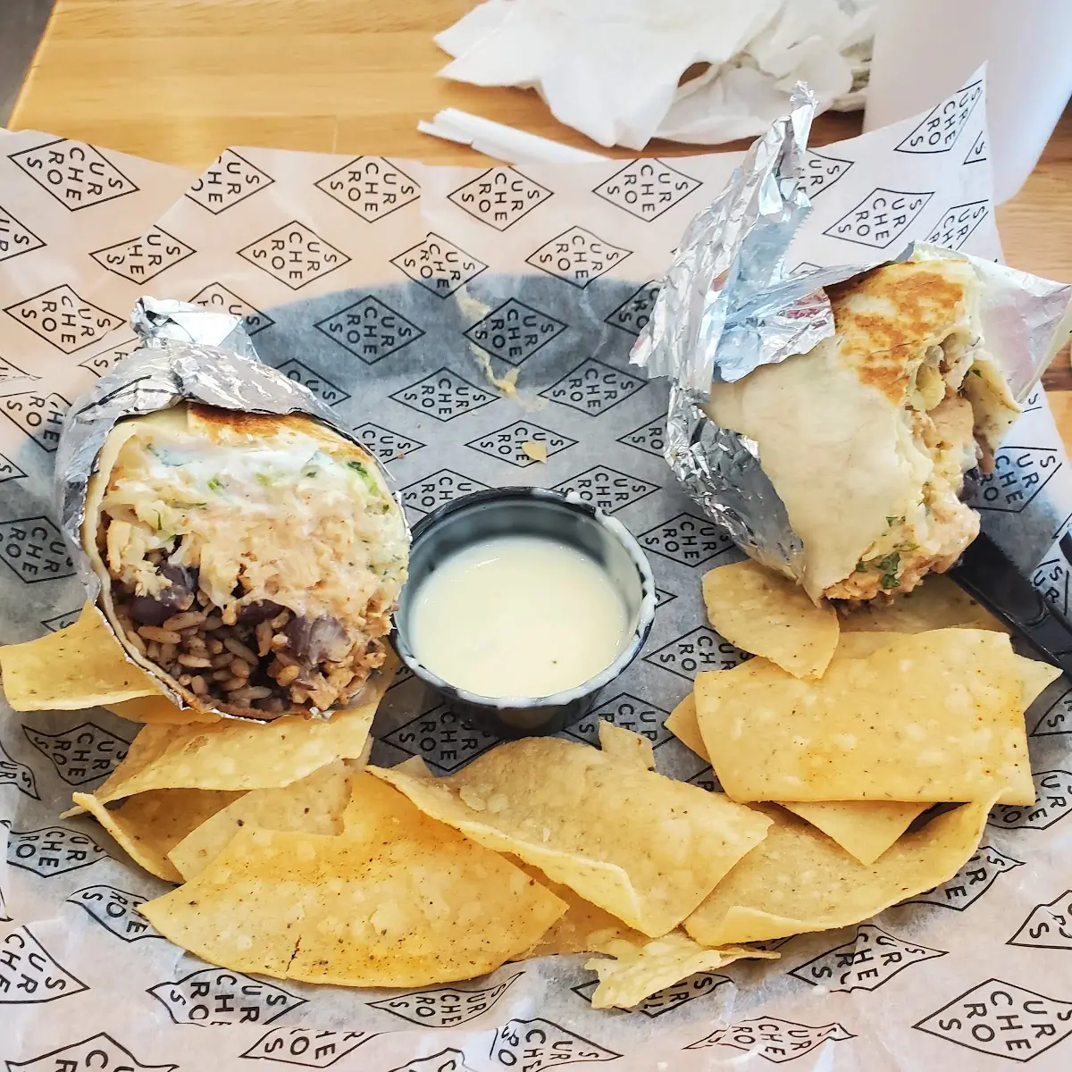 Junior Buritto with Chicken Rice Black Beans Lettuce