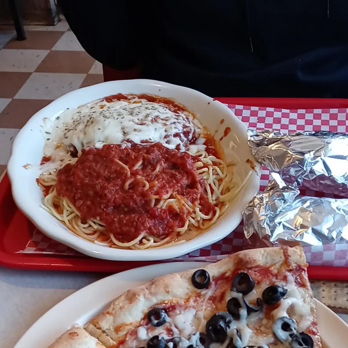 Cheese Pizza & Chicken Parmesan