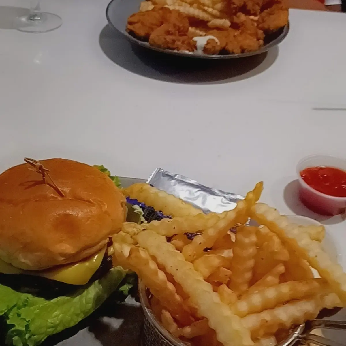 1 2 Pound Cheeseburger and Crispy Chicken Tenders
