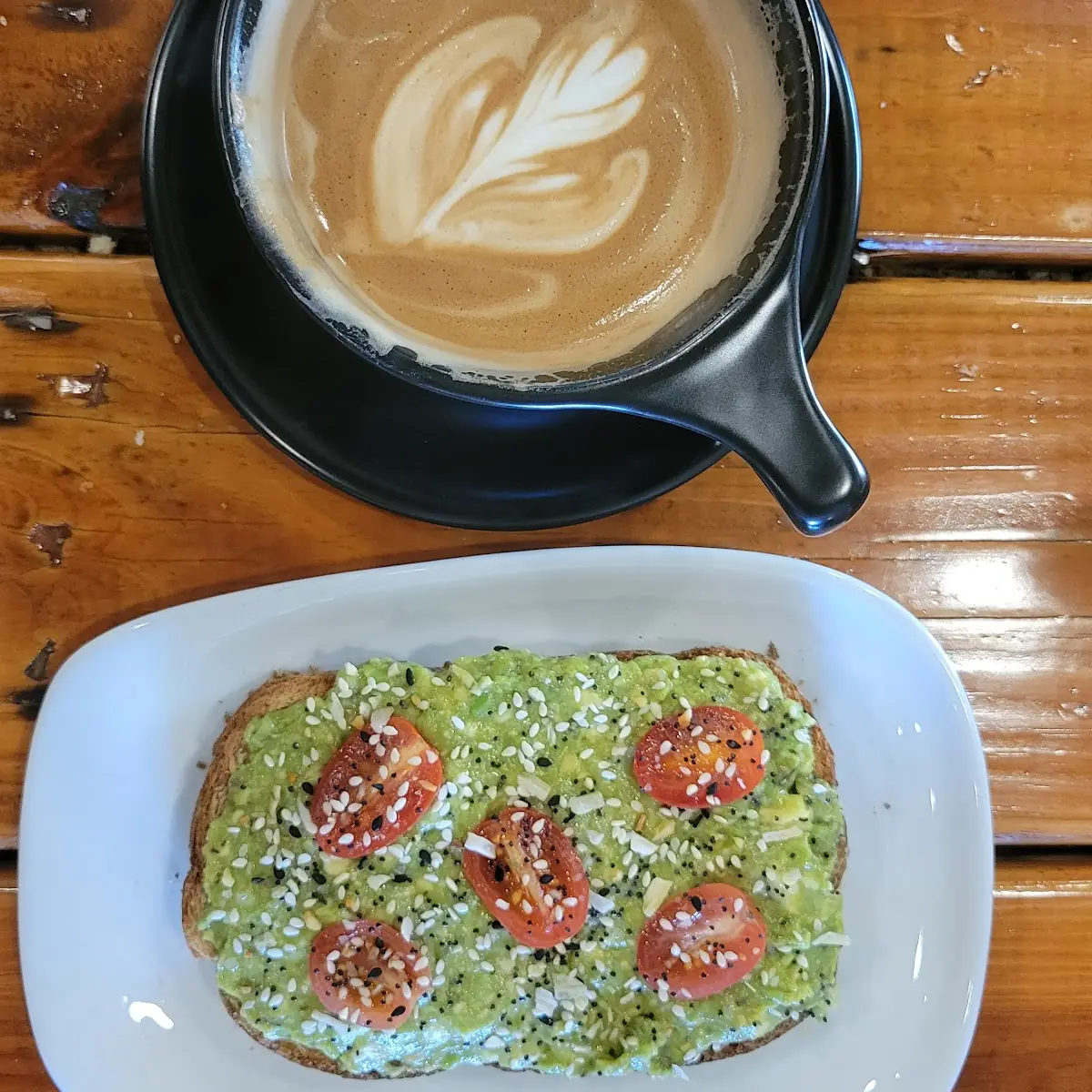 Cappuccino and Avacado Toast