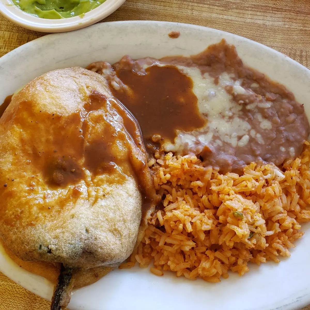 36. Beef Chile Relleno, Flauta. Quesadilla