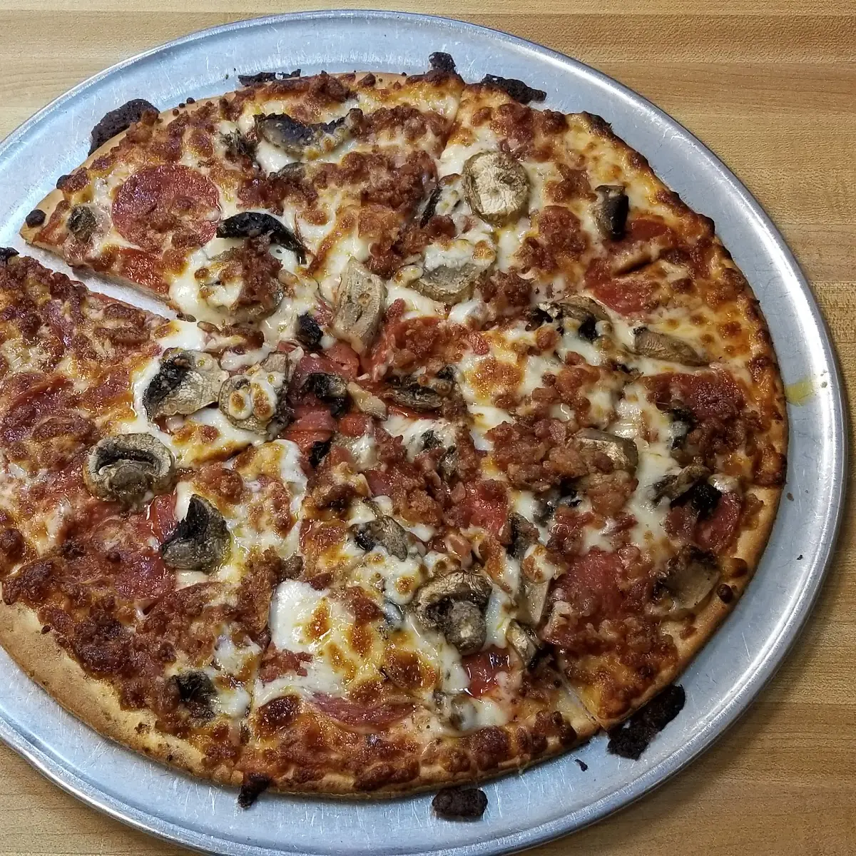 Pepperoni and Mushroom Pizza
