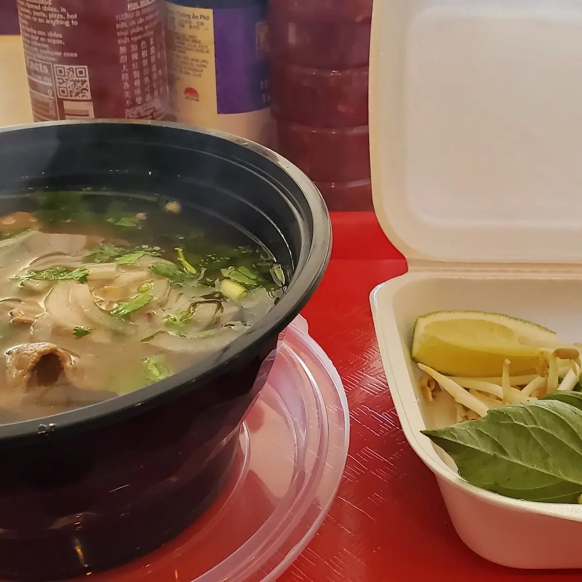 p1 Eye Round Steak Pho Noodles Soup