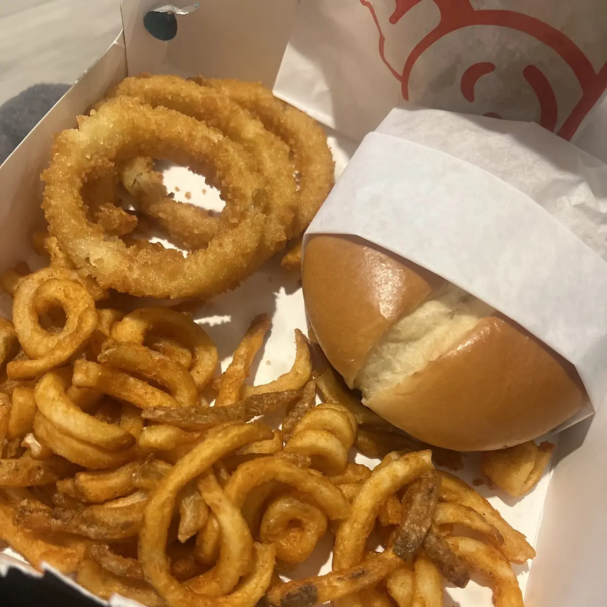 Sriracha Curly Fry Burger