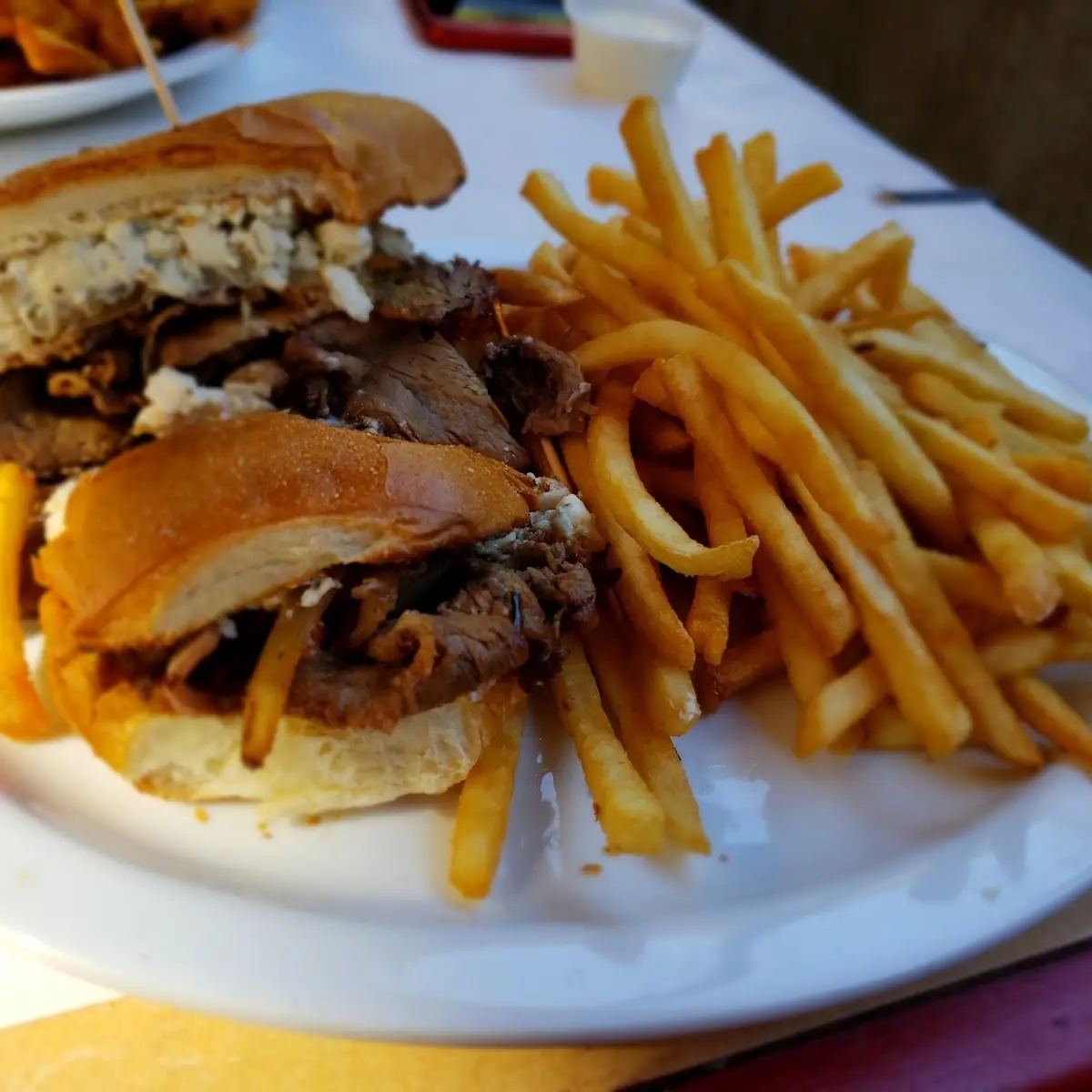 Tri Tip Sandwich on a Toasted French Roll