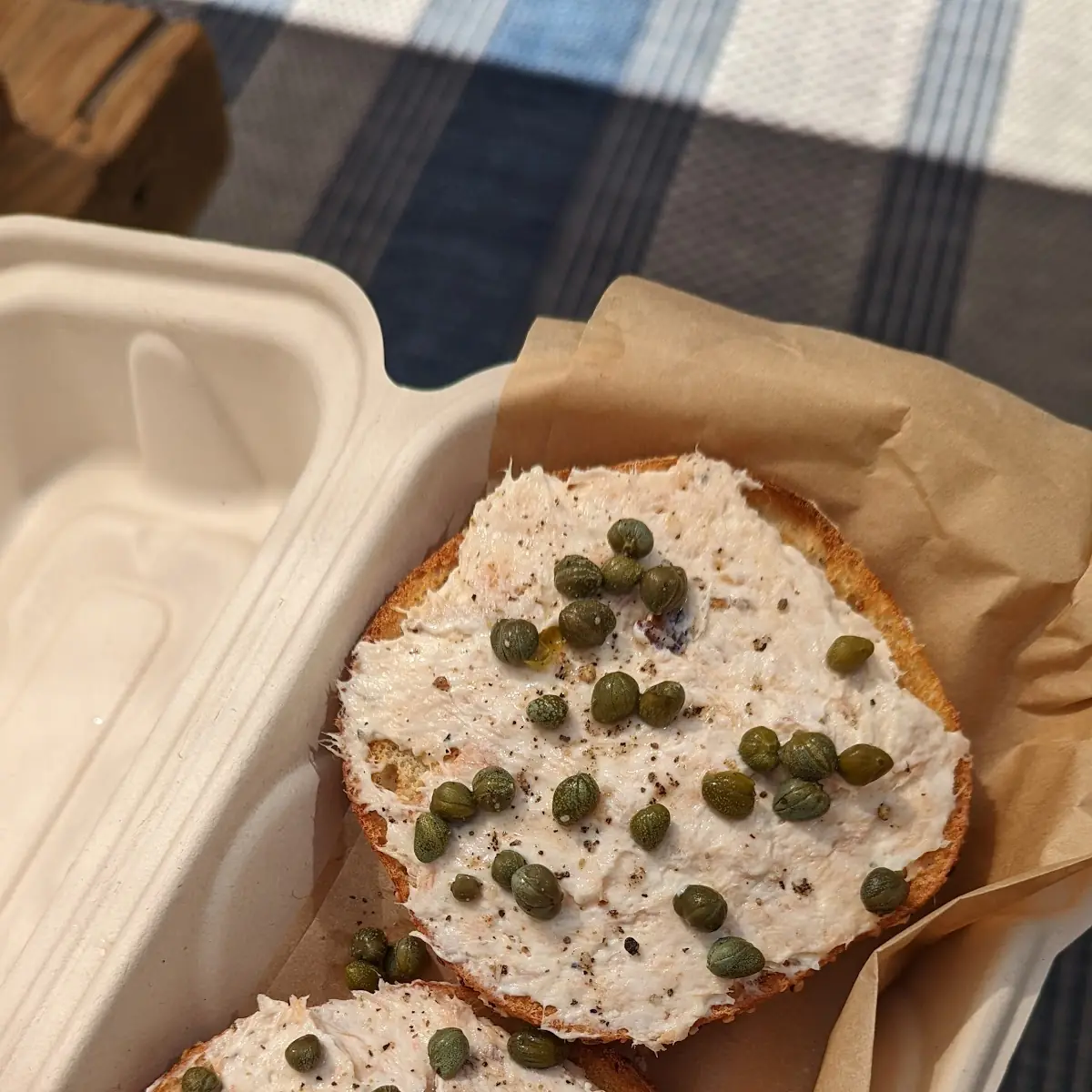 Smoked Salmon Bagel with Capers