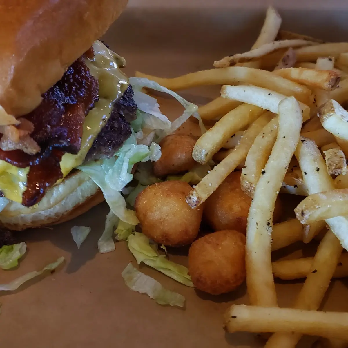 Bacon Cheese Curd Burger