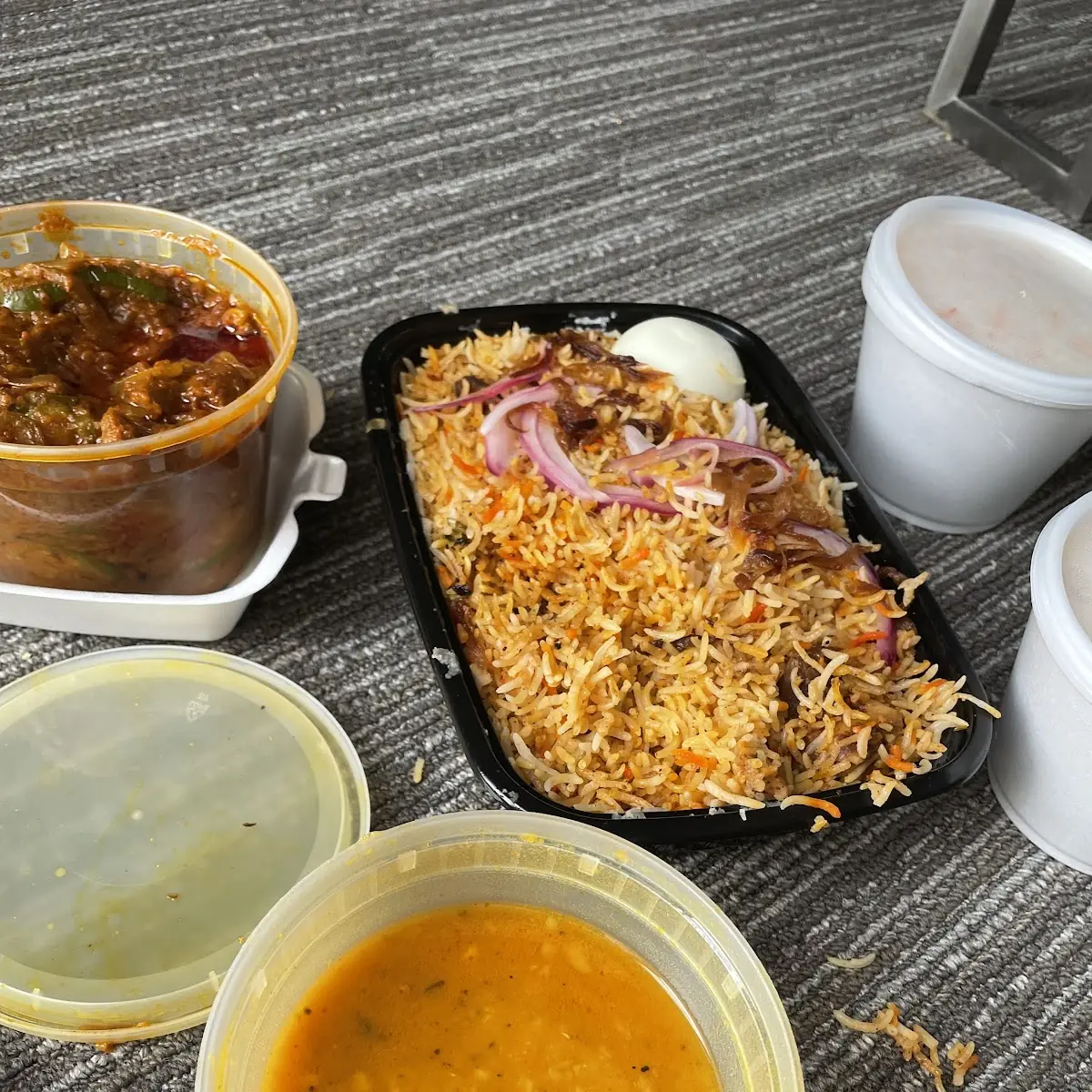 Shrimp Fried Rice and Lentil Soup